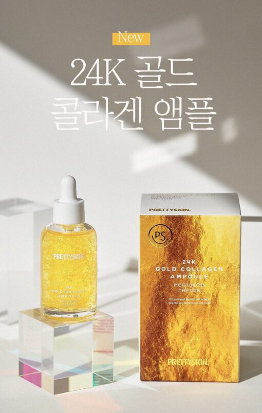 Tinh Chất Dưỡng Da, Chống Lão Hóa Pretty Skin 24K Gold Collagen Ampoule 50ml - Hình ảnh 2