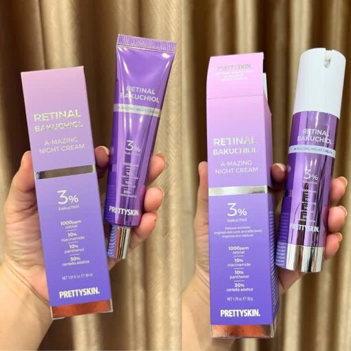 3 size Kem Dưỡng Tái Tạo, Phục Hồi, Trẻ Hòa Làn Da Prettyskin Retinal Bakuchiol Amazing Night Cream – 10ml - Hình ảnh 5