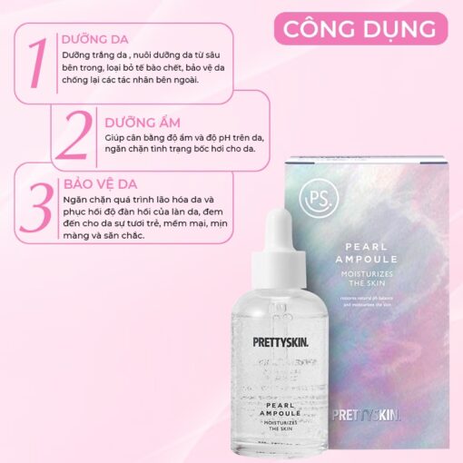 Tinh Chất Dưỡng Trắng Chiết Xuất Ngọc Trai Pretty Skin Pearl Ampoule - Hình ảnh 3