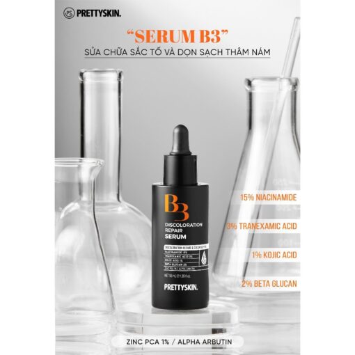 Tinh Chất Dưỡng Da Hỗ Trợ Làm Trắng Sáng Mờ Thâm Pretty Skin B3 Discoloration Repair Serum - Hình ảnh 8