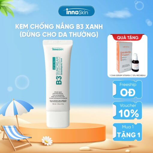 Kem Chống Nắng Hàn Quốc Phổ Rộng Innoskin B3 Suncream SPF50+ PA++++ 9 Màng Lọc, Nâng Tone, Dưỡng Trắng - Hình ảnh 7