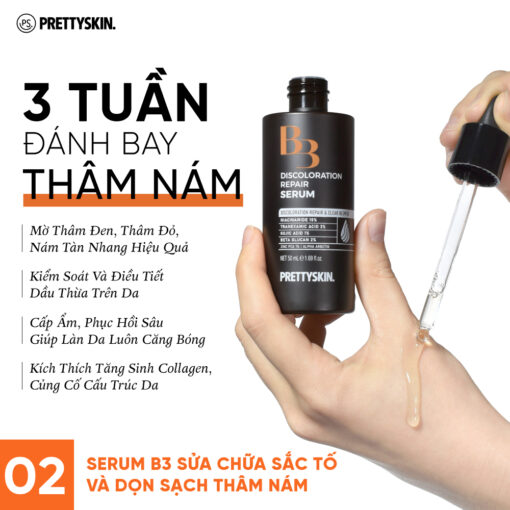 Tinh Chất Dưỡng Da Hỗ Trợ Làm Trắng Sáng Mờ Thâm Pretty Skin B3 Discoloration Repair Serum - Hình ảnh 9
