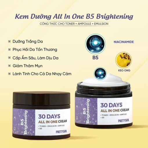 Kem dưỡng Prettyskin 30 Days B5 Brightening tím - Hình ảnh 6
