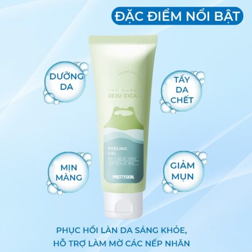 Tẩy da chết rau má PrettySkin The Pure Jeju Cica Peeling Gel 150ml sạch sâu, dịu nhẹ 45214 - Hình ảnh 8