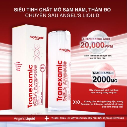 Serum Angel's Liquid mờ Thâm Đỏ, Mờ Sạm Nám Tranexamic Mela Ampoule 30ml P4733 - Hình ảnh 4
