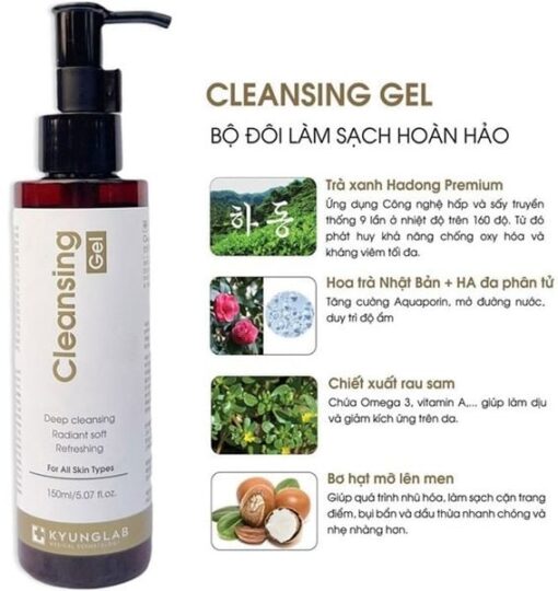 Gel rửa mặt dịu nhẹ KyungLab Cleansing 150ml 63604 - Hình ảnh 2