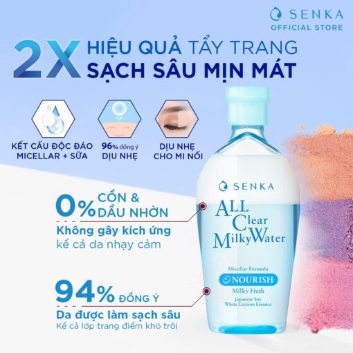 Nước Tẩy Trang Senka All Clear Water - Fresh Giảm Bóng Dầu 230ml - Hình ảnh 3