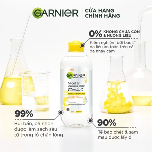 Nước Tẩy Trang Garnier làm sạch sâu dịu nhẹ cho mọi loại da - Garnier Micellar Cleansing Water 400ml - Hình ảnh 10