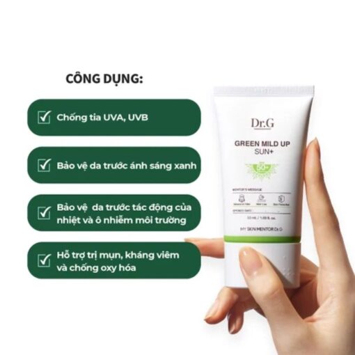 Kem Chống Nắng Dr.G Green Mild Up Sun 50ml + tặng 2 tuýp 02075 - Hình ảnh 5