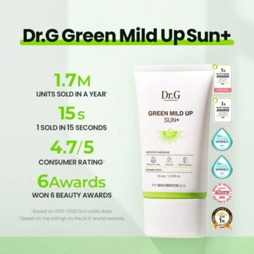 Kem Chống Nắng Dr.G Green Mild Up Sun 50ml + tặng 2 tuýp 02075 - Hình ảnh 9