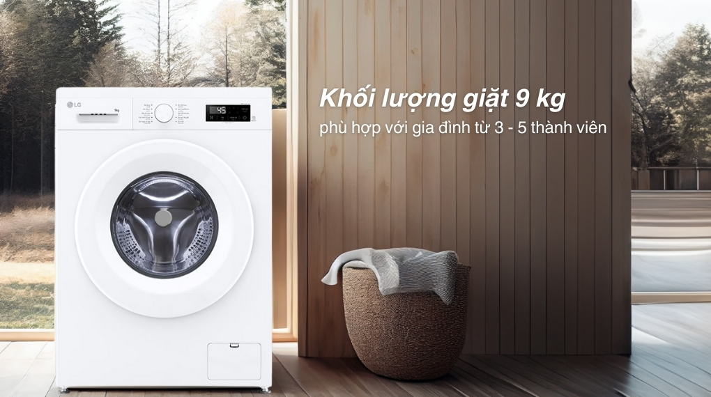 Máy giặt LG Inverter 9 kg FB1209S6W - Khối lượng giặt và chương trình
