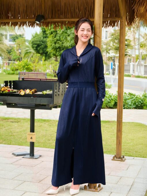 Áo Choàng Chống Nắng Nữ 2 lớp trơn Coolair Laroma| UPF50+ | Vải Thơm | Làm Mát | Thời Trang | Đa Dụng - Hình ảnh 10