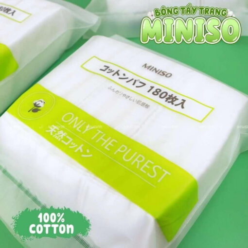 Bông tẩy trang Miniso 180 miếng - Hình ảnh 3