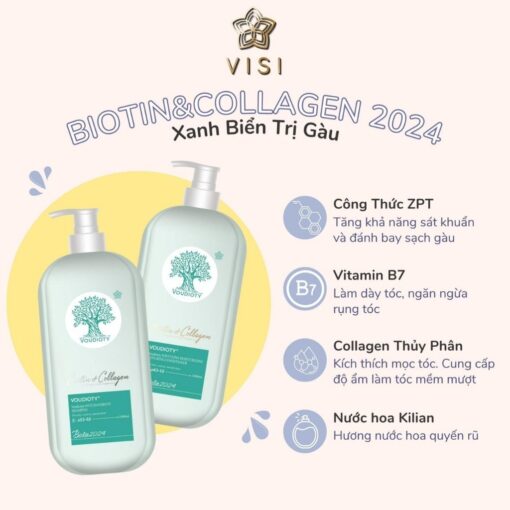 Dầu gội xả Biotin Collagen Voudioty 500ML chống rụng tóc, phục hồi , giảm gàu, kiểm soát dầu phiên bản 2024 - Hình ảnh 3