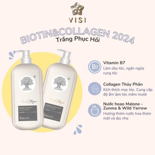 Dầu gội xả Biotin Collagen Voudioty 500ML chống rụng tóc, phục hồi , giảm gàu, kiểm soát dầu phiên bản 2024 - Hình ảnh 2