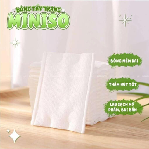 Bông tẩy trang Miniso 180 miếng - Hình ảnh 2