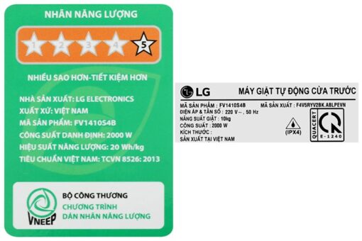 Máy giặt LG AI DD Inverter 10 kg FV1410S4B - Hình ảnh 17