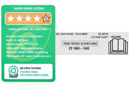 Máy giặt LG AI DD Inverter 10 kg FV1410S4P - Hình ảnh 20