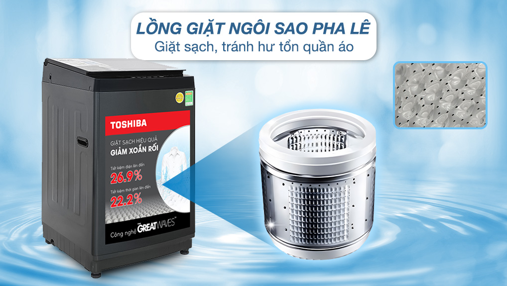 Máy giặt Toshiba Inverter 10 kg AW-DM1100PV(KK)