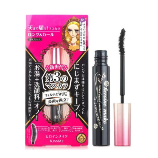 Chuốt mi Mascara Kiss Me Heroine Super WP Dạng Màng Film Chống Trôi Siêu Bền Nâng Cong và Dài Mi 6g39611 - Hình ảnh 5