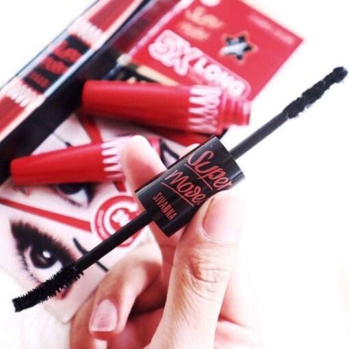 Chuốt mi Mascara Sivanna 2 Đầu Nối Cong Dài Dày Mi Super Model 5X Long 30ml 16520 - Hình ảnh 6