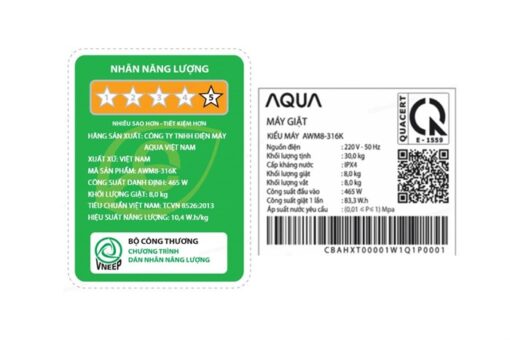 Máy giặt Aqua 8 kg AWM8-316K(B) - Hình ảnh 6