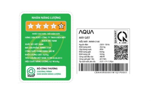 Máy giặt Aqua 9 kg AWM9-316K(B) - Hình ảnh 6