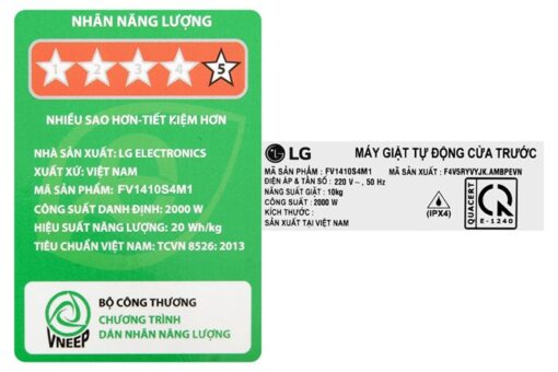 Máy giặt LG AI DD Inverter 10 kg FV1410S4M1 - Hình ảnh 13