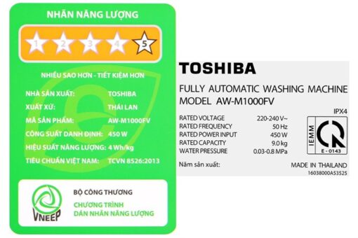 Máy giặt Toshiba 9 kg AW-M1000FV(MK) - Hình ảnh 17