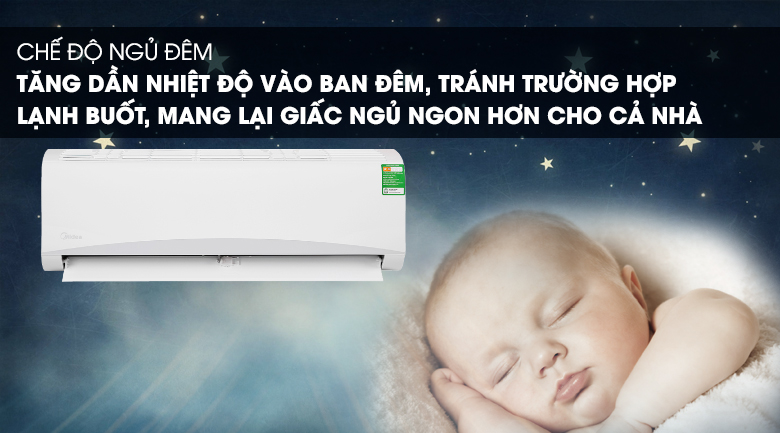 Điều hòa Midea 1 HP MSAFA-10CRN8 - Chế độ ngủ đêm
