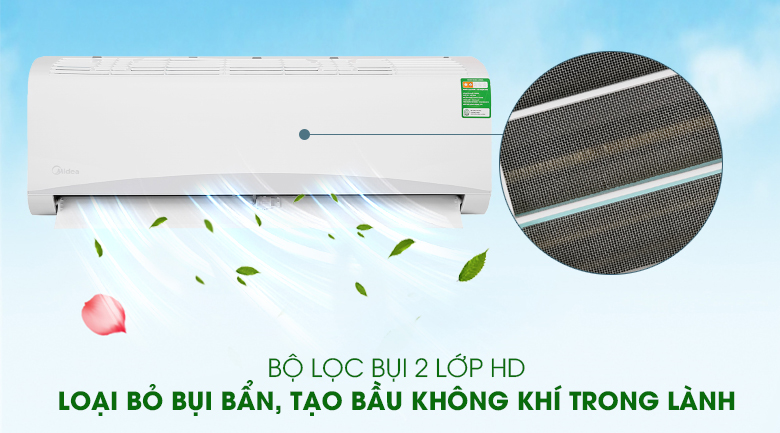 Điều hòa Midea 1 HP MSAFA-10CRN8 - Lọc bụi
