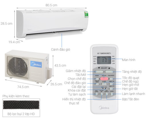 Điều hòa Midea 1 HP MSAFA-10CRN8 - Hình ảnh 11