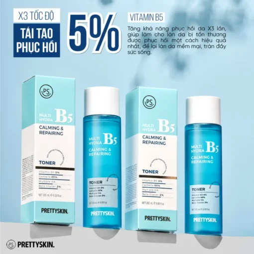 Nước Hoa Hồng Phục Hồi Dưỡng Trắng Multi Hydra B5 Calming & Repairing 205ml 64293 - Hình ảnh 3