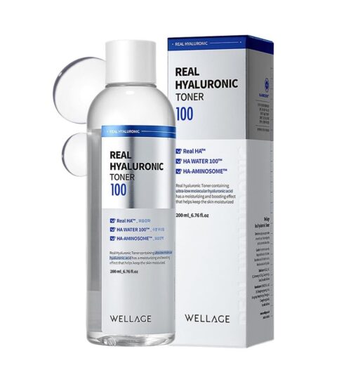 Nước Hoa Hồng Wellage Cấp Ẩm Sâu Cho Da 200ml Real Hyaluronic Toner 100 P4728