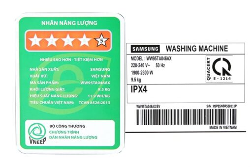 Máy giặt Samsung Inverter 9.5 kg WW95TA046AX/SV - Hình ảnh 18