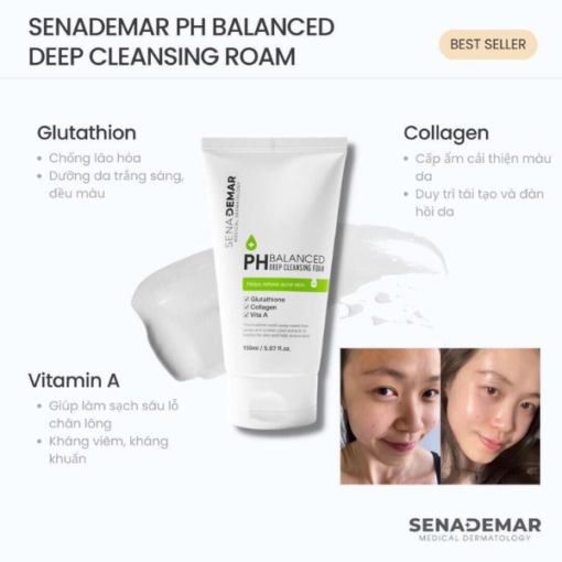 Sữa rửa mặt bọt mịn PH cân bằng Sena Demar 150ml P4623 - Hình ảnh 4