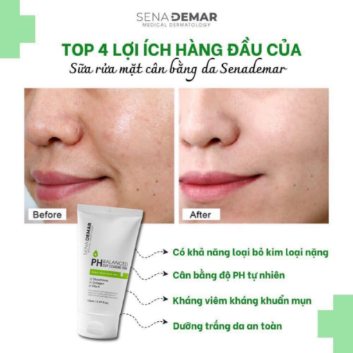 Sữa rửa mặt bọt mịn PH cân bằng Sena Demar 150ml P4623 - Hình ảnh 3