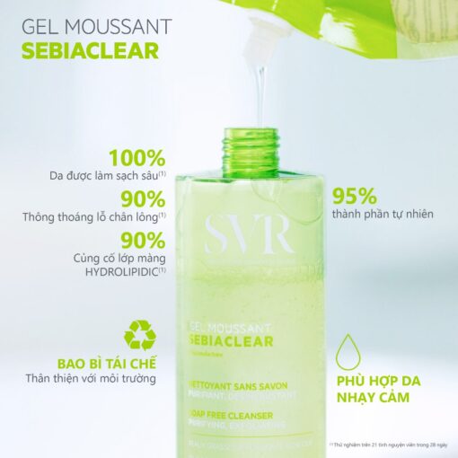 Sữa Rửa Mặt SVR Sebiaclear Gel Moussant 400ml 22320 - Hình ảnh 7
