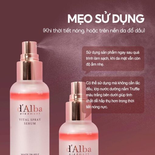 Tinh Chất Serum dAlba dạng Xịt Khoáng Căng Bóng Da Vita Spray Serum 100ml N3499 - Hình ảnh 3