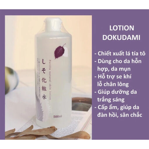 Nước Hoa Hồng Dokudami Perilla Natural Lá Tía Tô 500ml N3465 - Hình ảnh 2