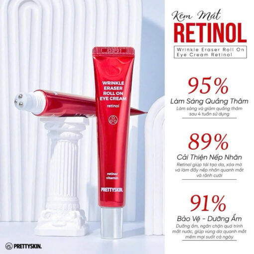 Kem Mắt Cải Thiện Nếp Nhăn Dưỡng Trắng Vùng Mắt PrettySkin 30ml 30408 - Hình ảnh 3