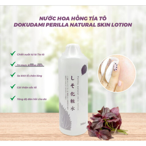 Nước Hoa Hồng Dokudami Perilla Natural Lá Tía Tô 500ml N3465 - Hình ảnh 6