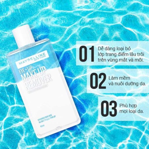 Nước Tẩy Trang Mắt Môi Maybelline Eye & Lip Makeup Remover 150ml 43467 - Hình ảnh 6