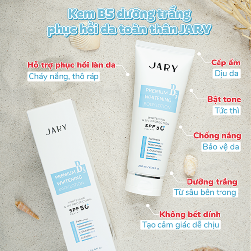 Kem dưỡng thể phục hồi da JARY PREMIUM B5 WHITENING body lotion 200Ml 22217 - Hình ảnh 5