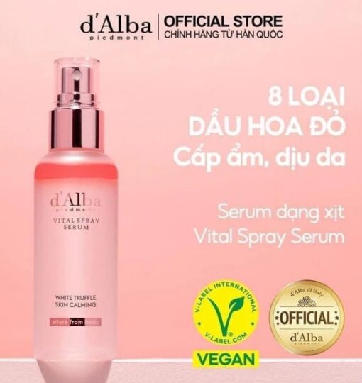 Tinh Chất Serum dAlba dạng Xịt Khoáng Căng Bóng Da Vita Spray Serum 100ml N3499 - Hình ảnh 2