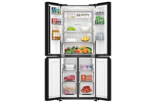 Tủ lạnh Aqua Inverter 410 lít Multi Door AQR-M466XA(CBC) Đen Xám Mặt thép - Hình ảnh 4