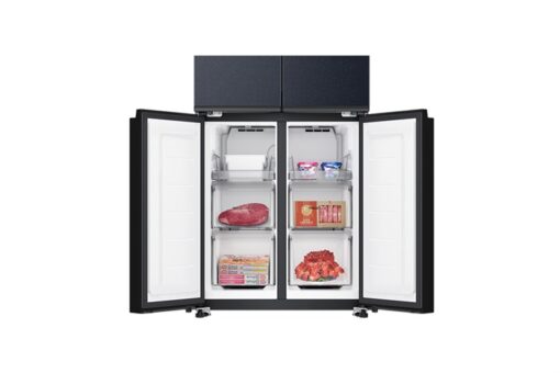 Tủ lạnh Aqua Inverter 410 lít Multi Door AQR-M466XA(CBC) Đen Xám Mặt thép - Hình ảnh 5