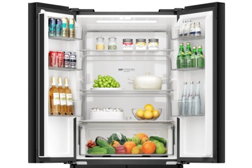 Tủ lạnh Aqua Inverter 410 lít Multi Door AQR-M466XA(GB) - Đen - Mặt gương - Hình ảnh 6