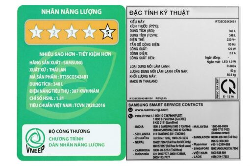 Tủ lạnh Samsung Inverter 348 lít RT35CG5424B1SV - Hình ảnh 21
