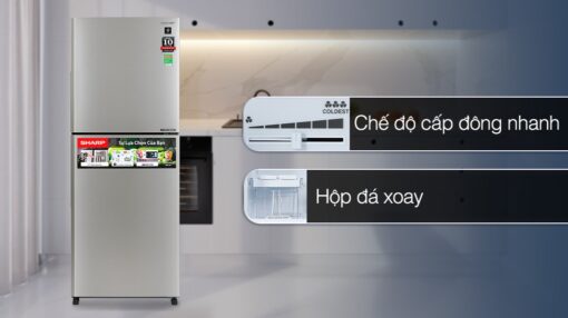 Tủ lạnh Sharp Inverter 330 lít SJ-XP352AE-SL